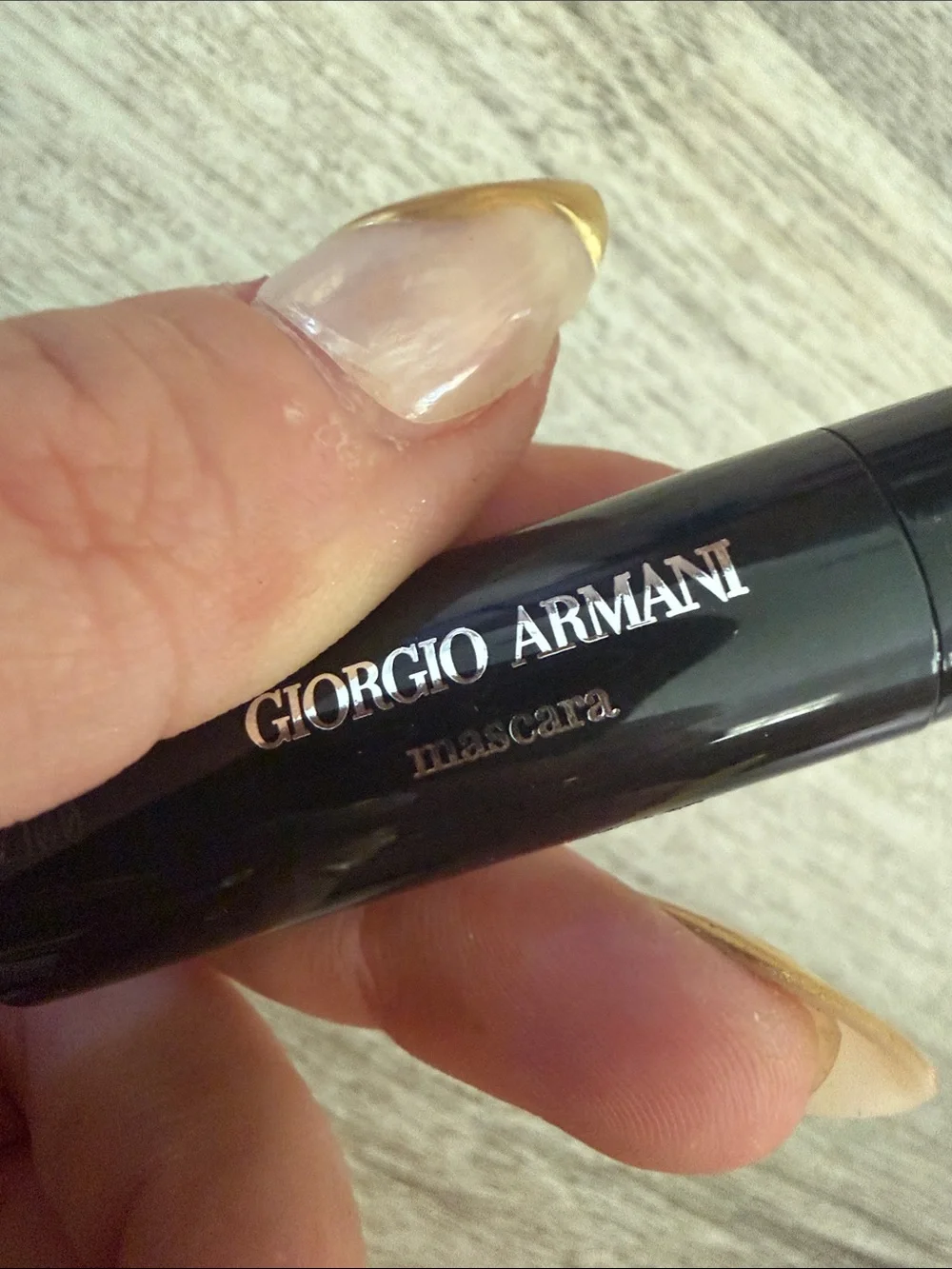 Giorgio Armani Mascara Tube in Black and Silver Accents